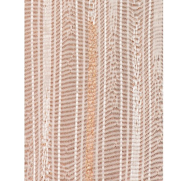 MISA Los Angeles Zoza Jumpsuit Blush Stripe Metallic Gold Pink Size XS NWT - Picture 5 of 11